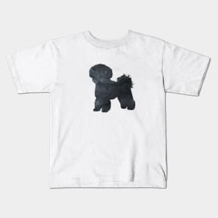 Bichon Frise Black Silhouette Art Kids T-Shirt